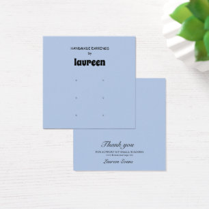 Blue Earring Display Square Business Card