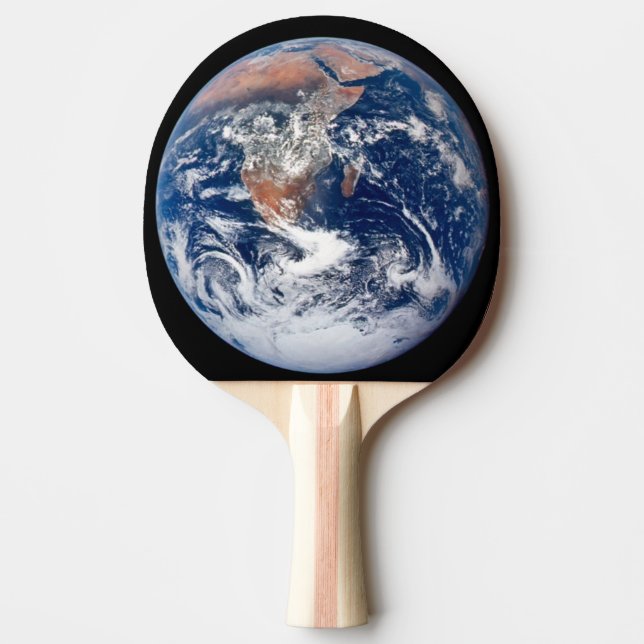 Blue earth black sky ping pong paddle (Front)