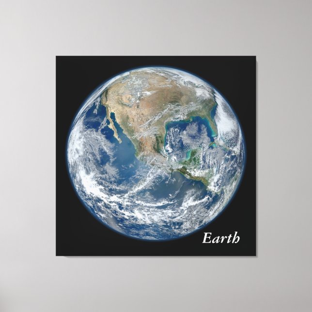 Blue Earth - Customizable Canvas Print (Front)