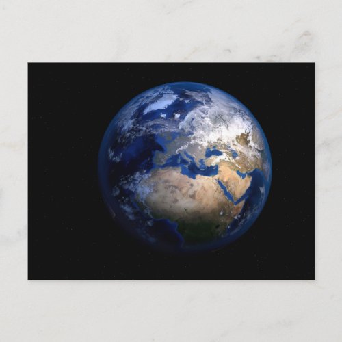 Blue Earth From Space _ Globe World Home Postcard