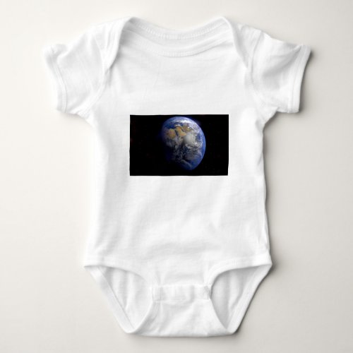 Blue Earth From Space  Inspirational Baby Bodysuit