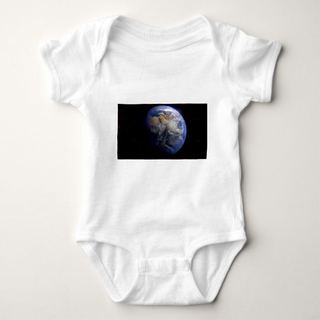 Blue Earth From Space  Inspirational Baby Bodysuit (Front)