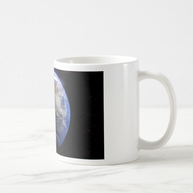 Blue Earth From Space  Inspirational Coffee Mug (Right)