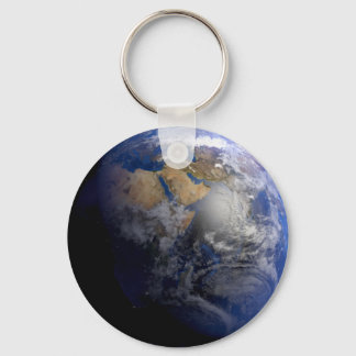 Blue Earth From Space Inspirational Keychain