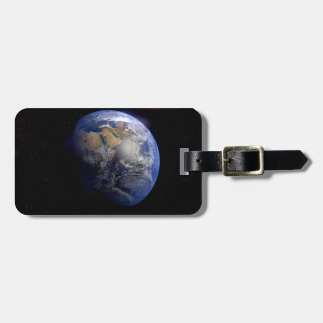 Blue Earth From Space  Inspirational Luggage Tag (Front Horizontal)