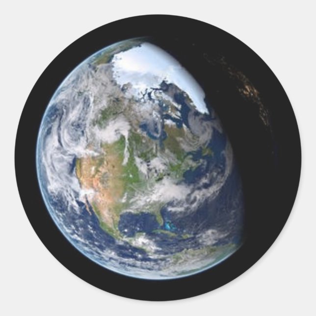 Blue Earth Round Sticker (Front)