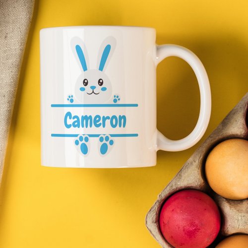 Blue Easter Bunny Coffee Mug