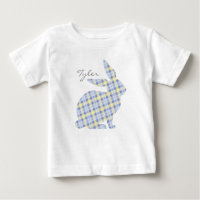 Blue Easter Bunny Graphic T-shirt for Kids