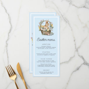 Blue Easter Bunny Menu