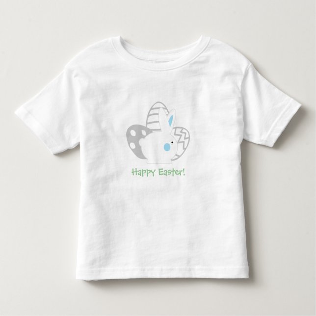 Blue Easter Bunny with Easter Eggs Shirts (Front)