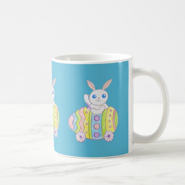 Blue Easter Egg Bunny Mug (Right)