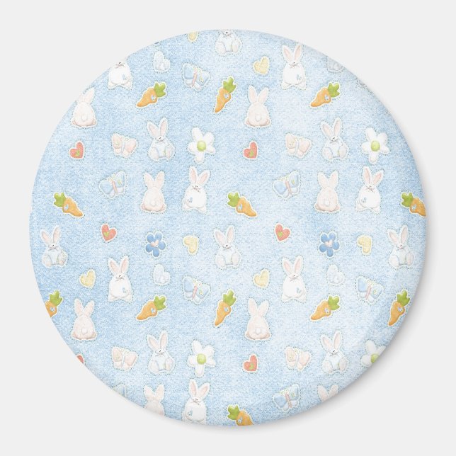 Blue Easter Pattern Magnet (Front)