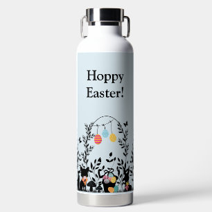 Blue Easter Silhouette Water Bottle