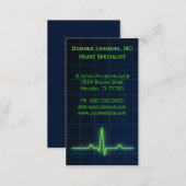 Blue ECG Heart Rate Monitor Business Cards (Front/Back)