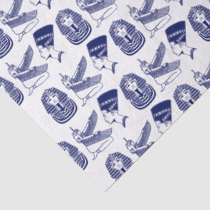 Blue Egypt Egyptology Symbols DIY Colors Tissue Paper