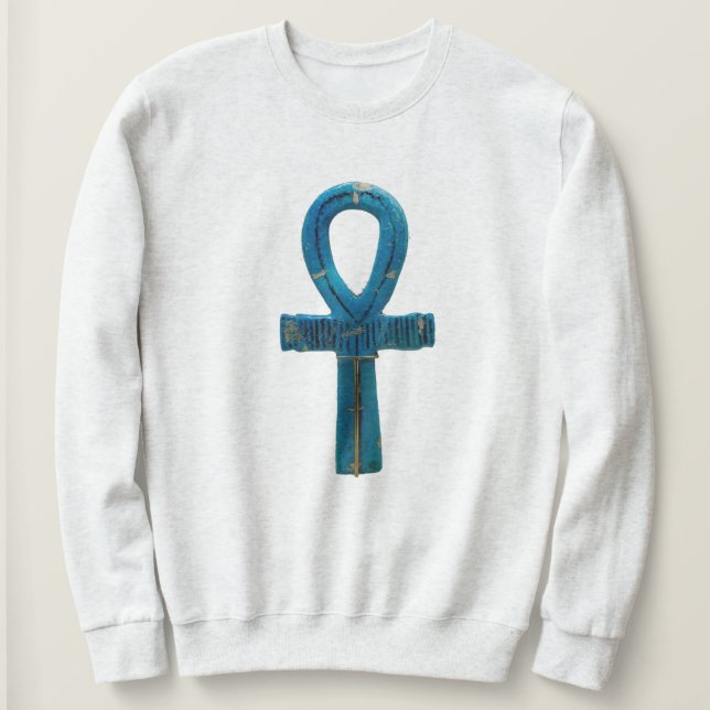 Blue Egyptian Ahnk Sweatshirt (Design Front)