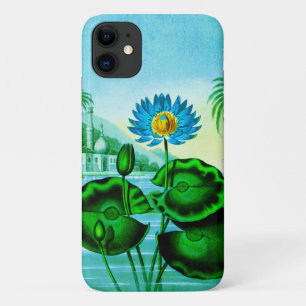 Blue Egyptian Water Lily / Lotus Illustration iPhone 11 Case