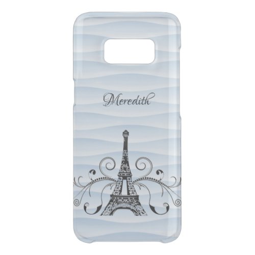 Blue Eiffel Tower Flourish Samsung Galaxy Case