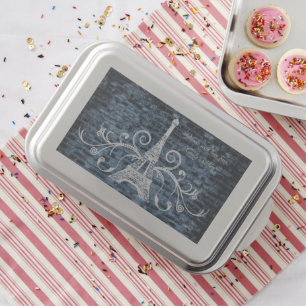 Blue Eiffel Tower Grunge Cake Pan