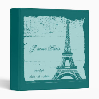 Blue Eiffel Tower Photo Binder