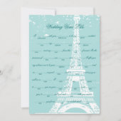 Blue Eiffel Tower Wedding Vows Libs (Front)