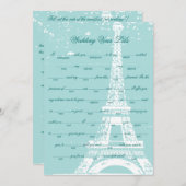 Blue Eiffel Tower Wedding Vows Libs (Front/Back)