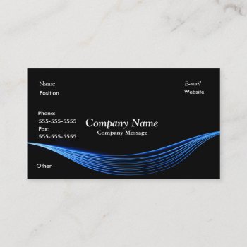 Blue Electric Business Card by Dreamleaf_Printing at Zazzle