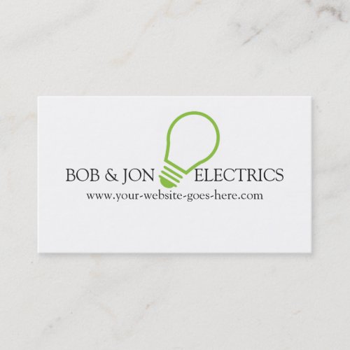 Blue Electric Electrician Business Card