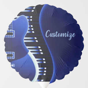 Blue Electric Guitar Balloon