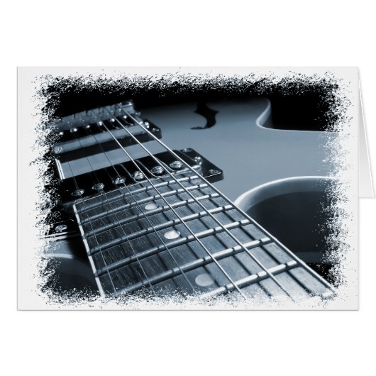 Blue Electric Guitar Close-up (Front Horizontal)