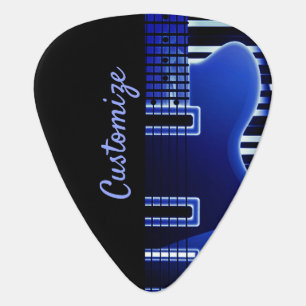 Blue Electric Guitar Guitar Pick