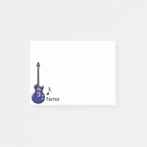 Blue Electric Guitar Post_it Notes