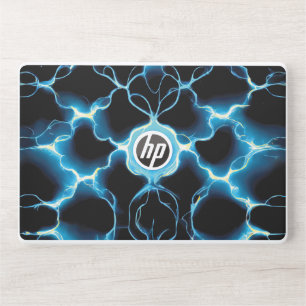 Blue Electric Synapse Repeating Pattern HP Laptop Skin