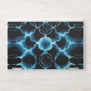Blue Electric Synapse Repeating Pattern HP Laptop Skin