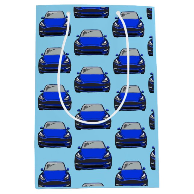 Blue Electric Vehicle SUV Car Gift Bag (Front)