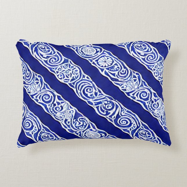 Blue Elegance Accent Pillow (Front)