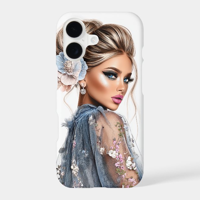 Blue Elegance iPhone Case (Back)