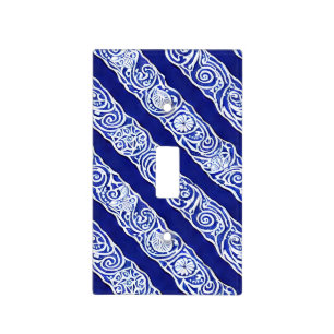 Blue Elegance Light Switch Cover