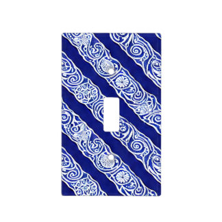 Blue Elegance Light Switch Cover