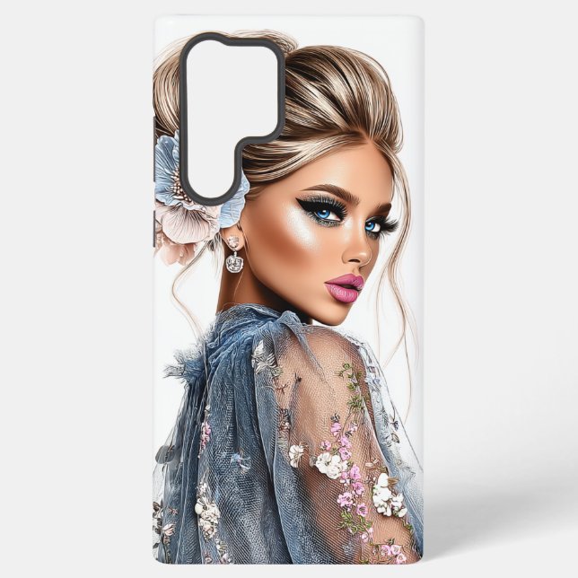 Blue Elegance Samsung Galaxy Case (Back)