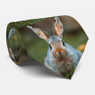 "Blue Elegance: The Russian Bunny" Neck Tie