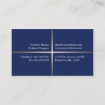Blue Elegant Business Card at Zazzle