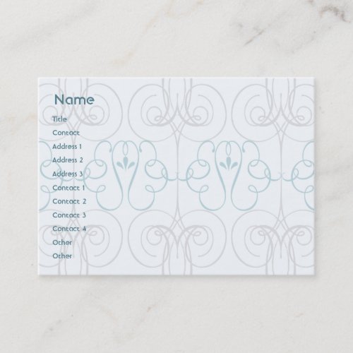 Blue Elegant - Chubby Business Card