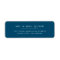 Blue Elegant Classic Simple Return Address