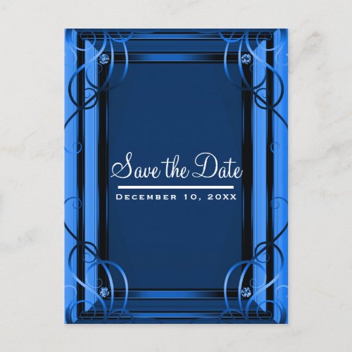 Blue Elegant Company Corporate Save the Date Announcement Postcard