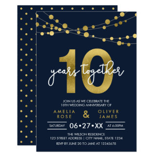 10 Years Anniversary Invitation Cards 8