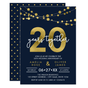 20 year anniversary invitations