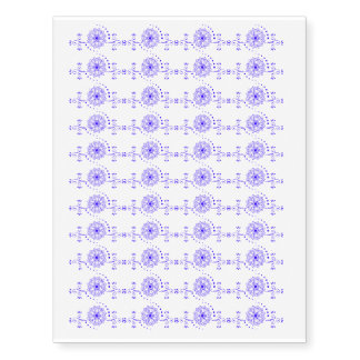 Blue Elegant Mandala Design Temporary Tattoos