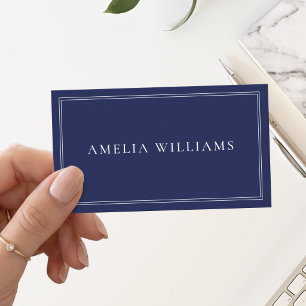 Blue Elegant Minimalist Professional Business Card