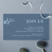 Blue Elegant Modern Join Us Reception Wedding